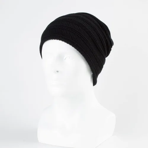 Vista 3 de LANGZHEN Gorro holgado para hombre, gorro de punto con forro cálido de invierno para chicos, gorro cálido suave y grueso