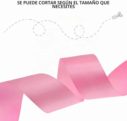 Vista 5 de Cinta de satén de 1 pulgada de color rosa bailarina de doble cara, 25 yardas, rollo de cinta sólida de satén para boda, día de San Valentín