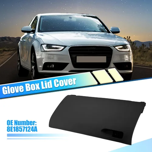 Vista 2 de uxcell Tapa de la tapa de la guantera para Audi A4 S4 2001-2008 No.8E1857124A negro