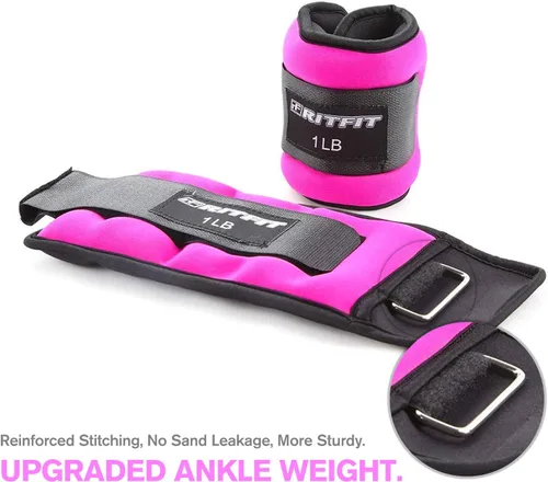 Vista 12 de RitFit Adjustable Ankle Weights for Women & Men