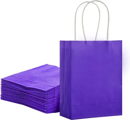Vista 11 de SUNCOLOR 25 bolsas pequeñas de regalo negras con asas, mini bolsas de regalo de 6 pulgadas para recuerdos de fiesta, golosinas y recuerdos de boda