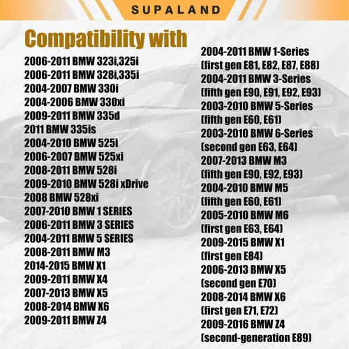 Vista 3 de SUPALAND Llavero de entrada sin llave compatible con BMW 1 3 5 Series 325i, 328i, 330i, 335i, 525i, 528i, 530i, 535i, 550i, M3, X1, X4 y más 2007