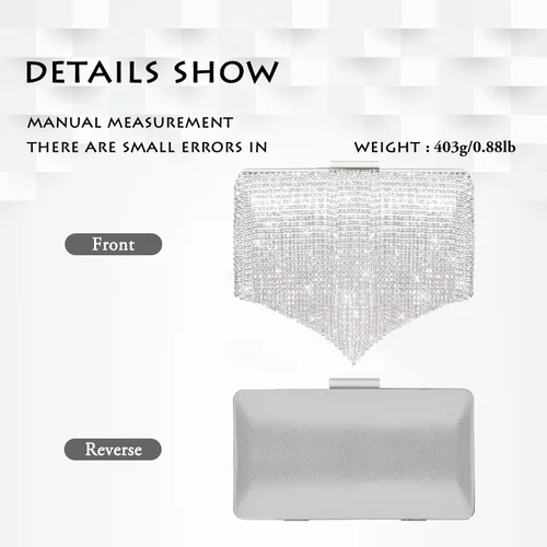 Vista 5 de AOYUNHUI Monederos de mano para mujer, bolso cruzado de boda, bolso cruzado para mujer, boda, graduación, fiesta, club