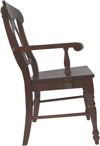 Vista 6 de Sunset Trading Andrews - Silla con brazos, juego de 2, color castaño envejecido