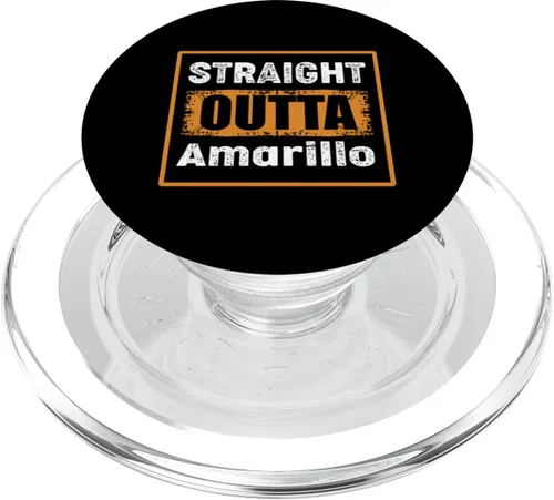 Vista 7 de Straight Outta Amarillo Texas USA Retro Distressed Vintage PopSockets Adhesive PopGrip