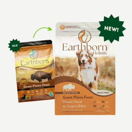 Vista 2 de Earthborn Holistic Great Plains Feast with Bisonte - Alimento seco natural para perros sin granos, 25 libras
