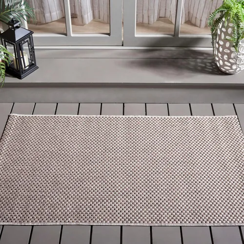 Vista 78 de SAFAVIEH Alfombra Lavable para Exteriores Colección Courtyard - 2'3" x 5', Azul Aqua y Gris, No Desprende Pelusa y Fácil Limpieza, Ideal para Patio
