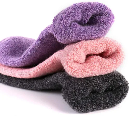 Vista 3 de Calcetines de lana súper gruesos para mujer, para invierno, altos, suaves, cálidos y casuales (paquete de 3-5), varios