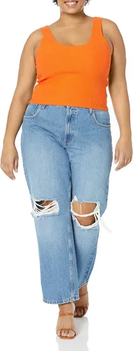 Vista 7 de The Drop Femi - Camiseta corta acanalada con cuello redondo para mujer