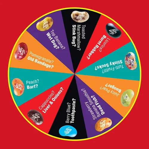 Vista 7 de Juego de mesa Jelly Belly de regalo, peso neto 3.5 onzas, empaquetado por Snack Bites Inc.