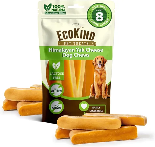 Vista 18 de EcoKind Premium Gold Yak Cheese Masticables para Perros del Himalaya, Premios para Perros de Raza Grande, Totalmente Natural, Alto en Proteínas