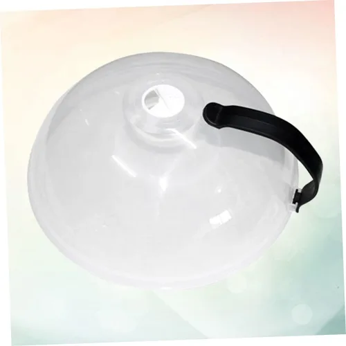 Vista 6 de SHERCHPRY Cubierta de aceite reutilizable portátil con mango negro, cubierta versátil para alimentos para microondas y cocina, evita alimentos