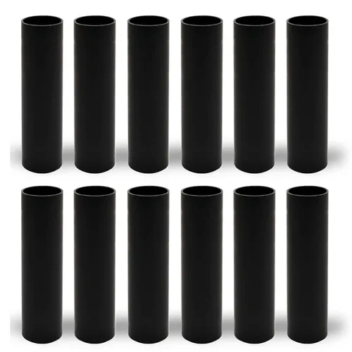 Vista 9 de GooChan Fundas de vela de plástico negro de 2, 3, 4, 6, 7 pulgadas, fundas para enchufes de araña, juego de 12 cubiertas para enchufes de base