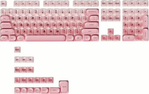 Vista 20 de Guffercty kred XDA Profile - Teclas negras minimalistas 75% Dye-sub PBT con teclas ISO para teclado mecánico MAC 60% 65% 75% 96% (muñeca negra)