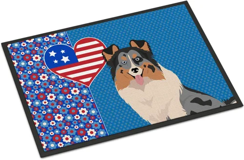 Vista 111 de Caroline's Treasures WDK5119JMAT Airedale Terrier USA - Tapete para interiores o exteriores, 24 x 36 pulgadas, tapete para puerta delantera