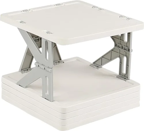 Vista 7 de Organizador de almacenamiento de zapatos estrecho vertical de 5 niveles para ahorrar espacio, zapatero plegable pequeño de plástico gris