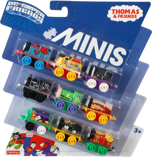Vista 4 de Fisher-Price Thomas & Friends MINIS, DC Super Friends #1 (paquete de 9)