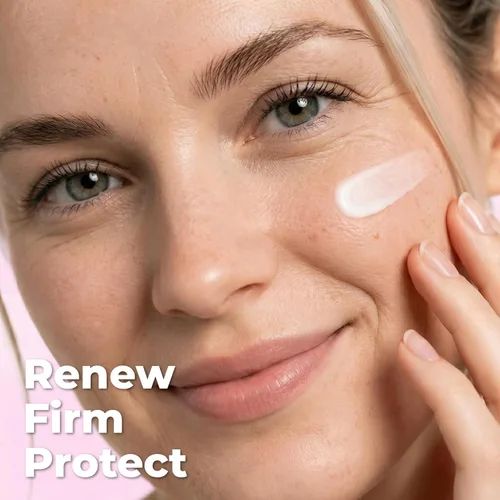 Vista 3 de Crema de día Retinol con SPF 20, talla única , Un solo color Daily face cream for mature and aging skin with Vitamin C and E - lightweight wrinkle