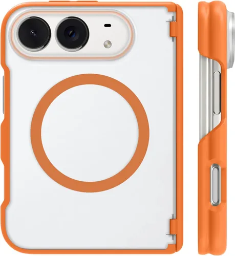 Vista 8 de SOKAD Funda magnética para iPhone Duo, protección de bisagra, color blanco