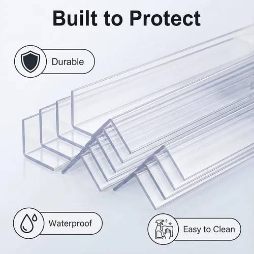 Vista 5 de Mini protectores de esquina autoadhesivos transparentes para pared, bonitos protectores de esquina y protector de bordes para marco de puerta