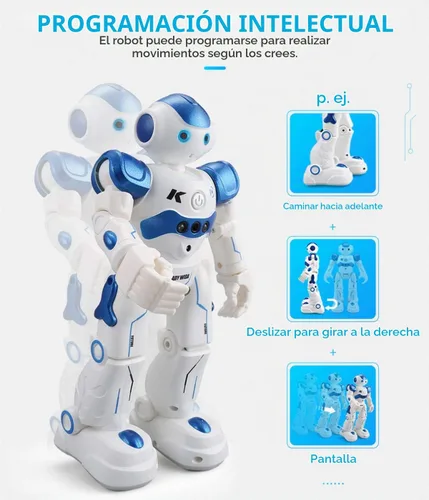 Vista 7 de Juguete de robot RC con detección de gestos inteligente para niños, puede cantar, bailar, hablar, regalo de cumpleaños de Navidad (blanco)
