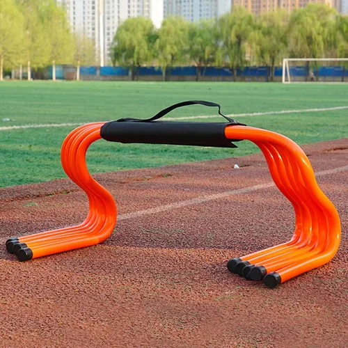 Vista 17 de YXXSDP Entrenamiento de velocidad de agilidad obstáculos para atletas, equipo de práctica deportiva portátil multicolor para entrenamiento