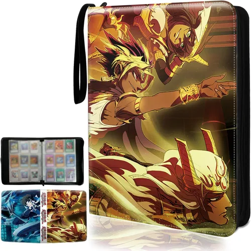 Vista 9 de Carpeta de cartas YGO, se adapta a 900 cartas, soporte para álbum de coleccionista de cartas, con 50 fundas extraíbles, juguetes, regalos para niños