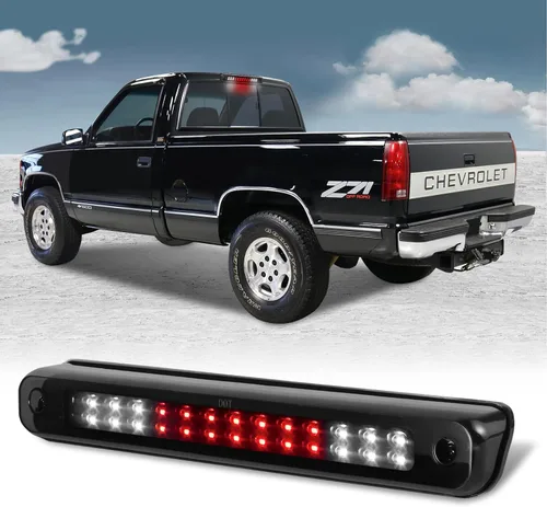 Vista 26 de Reemplazo para Ford F-250 F-350 F-450 F-550 Super Duty/Ford Ranger 1993-2011 Lente de humo LED cromado carcasa trasera de montaje alto 3ª tercera