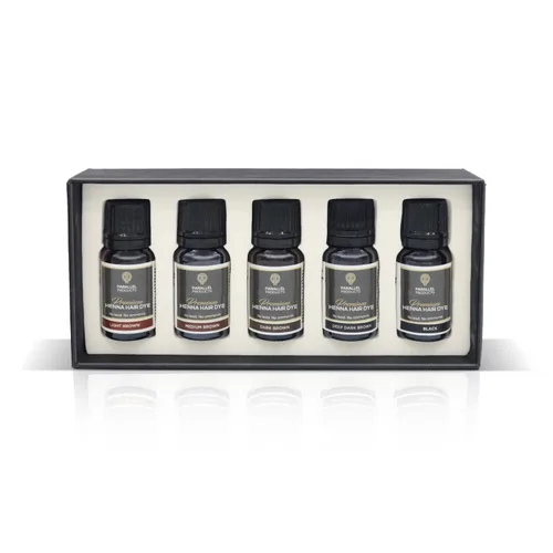 Vista 8 de Parallel Products Kit de color de henna - Tinte profesional para el cabello y retoque de raíces, mini colección de 0.11 oz para cobertura de canas