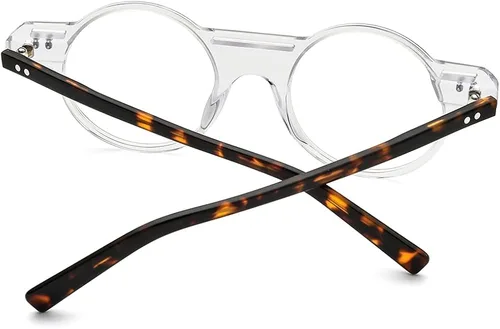 Vista 6 de HEPIDEM Gafas de acetato para hombre marco de anteojos ópticos retro vintage redondo para mujer