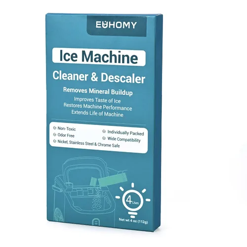 Vista 8 de EUHOMY Limpiador y descalcificador para máquina de hielo 4 usos y empaquetado individualmente Limpiador de máquina de hielo con polvo