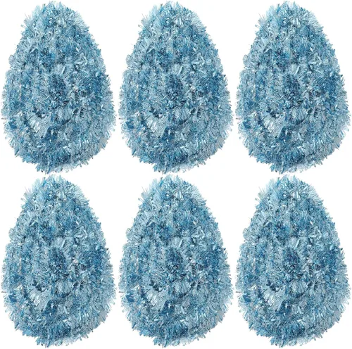 Vista 11 de Shappy Guirnalda de oropel de 90 pies, 6 rollos de guirnalda de oropel con purpurina metálica para decoración de boda, verano, Luau, fiesta