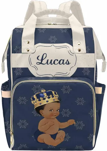 Vista 6 de Bolsa de pañales personalizada con purpurina brillante, color rosa, oro rosa, rubor, con nombre, bolsas de pañales de viaje, mochila casual