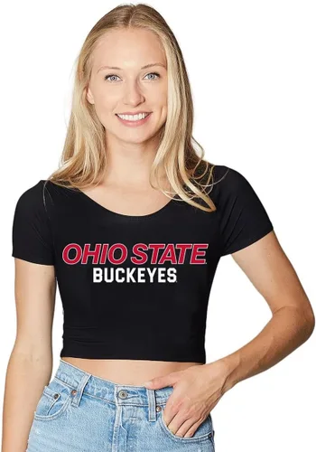 Vista 133 de Lojobands Camiseta corta ajustada para mujer, hecha en Estados Unidos, talla única
