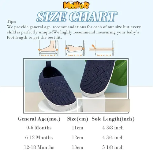 Vista 7 de Meckior - Zapatos para recién nacidos, tipo mocasines de lona con suela suave para recién nacidos, bebés, niños y niñas que estén dando sus primeros