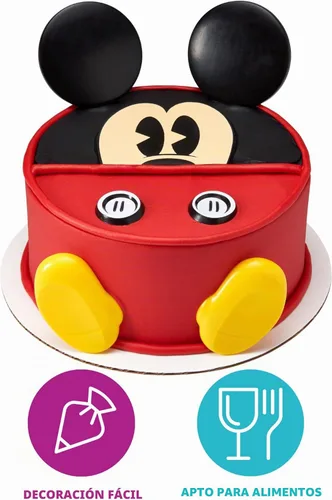 Vista 3 de Decoración para pastel de Mickey Mouse Juego de decoración de fiesta