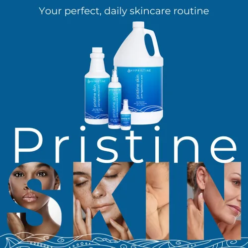 Vista 2 de HYPRISTINE Spray y limpiador avanzado para rostro y cuerpo PristineSkin con ácido hipocloroso para la piel, totalmente natural, calmante