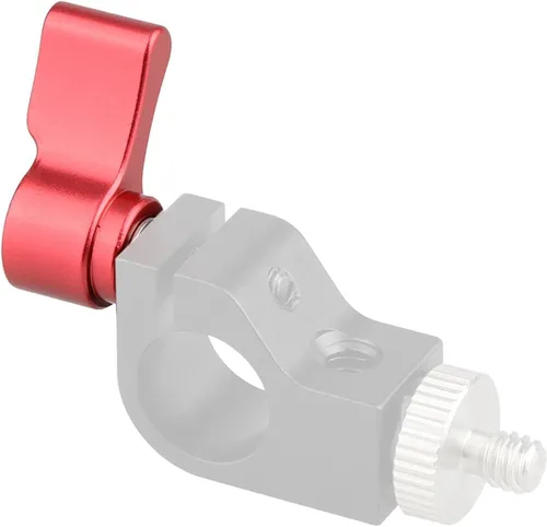 Vista 2 de CAMVATE Perilla giratoria M5 Tornillo de palanca de pulgar ajustable (rojo, 0.591 in de longitud) - 1492