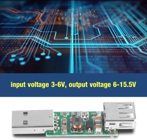 Vista 8 de Módulo convertidor Boost, ajustable de 5 V a 6-15 V DC-DC Step-Up Fuente de alimentación compacta y duradera para proyectos de electrónica DIY