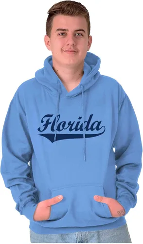 Vista 4 de Brisco Brands Florida FL - Sudadera con capucha clásica atlética para mujer y hombre, sunshine