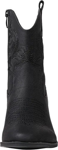 Vista 4 de GLOBALWIN Women's The Western Wear Fashion Cowboy Cowgirl Free Birds Country Concert Disco Outfits Low Heel Walking Boots For Ladies