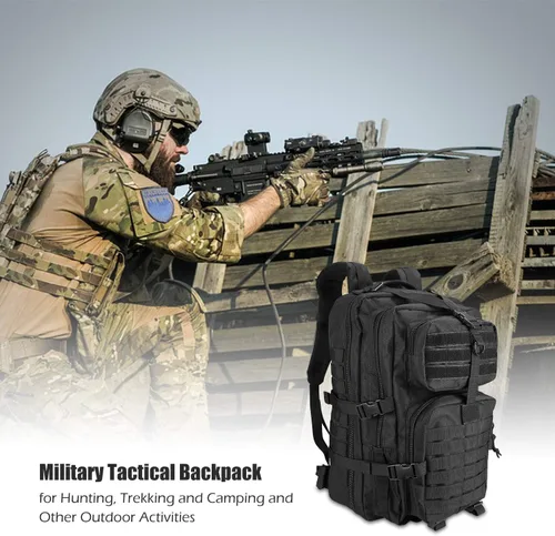 Vista 2 de ProCase Mochila táctica de 42 litros, mochila grande para 3 días al aire libre, militar, paquete de asalto, mochila para ir al aire libre