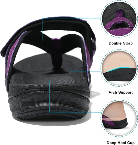 Vista 12 de UTENAG Sandalias ortopédicas suaves con soporte de arco para mujer