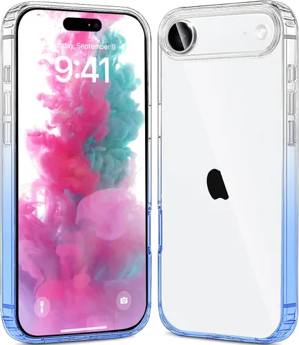 Vista 34 de JJGoo - Funda compatible con iPhone 17 Pro, funda transparente a prueba de golpes, funda protectora delgada con parte trasera de policarbonato duro