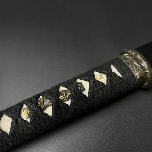 Vista 3 de Musashi - Cortador rápido de bambú ligero Katana de arcilla real templada 1060 hoja de acero al carbono Samurai Sword Katana