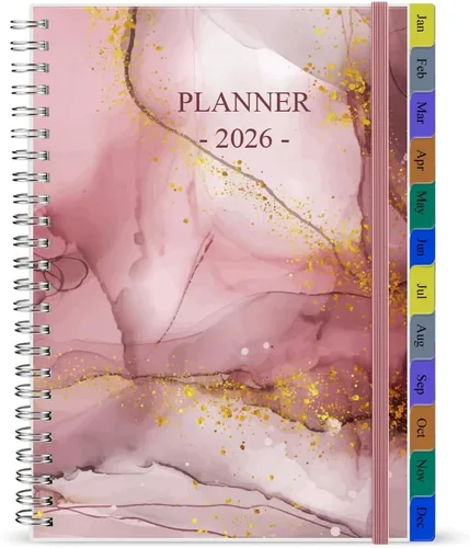 Vista 18 de Planificador/Calendario de Bolsillo 2026 - Cuaderno y Diario Organizador Semanal y Mensual A6 para Seguir Objetivos, Fácil de Organizar tu Vida Azul