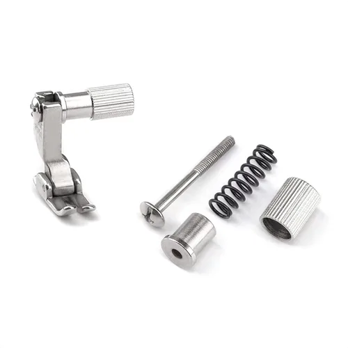 Vista 5 de TISEKER 2 piezas de abrazadera de pie de resorte máquina de coser aguja prensatelas cambio rápido tornillos abrazaderas accesorio ajustable