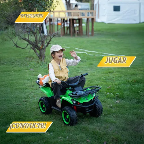 Vista 2 de TOBBI Coche eléctrico para niños de 24 V, 4 ruedas con cesta
