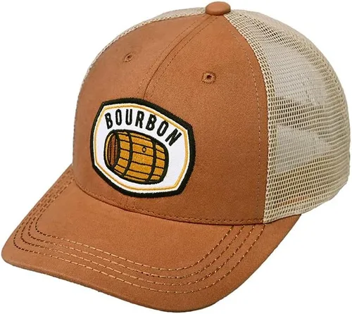 Vista 8 de ScarvesMe Gorra de béisbol unisex con parche bordado Bourbon de malla Tucker