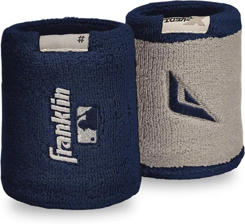 Vista 12 de Franklin Sports Pulseras MLB Xvent - Béisbol + Softbol - 4 pulgadas - Transpirable + Duradero rojo y gris